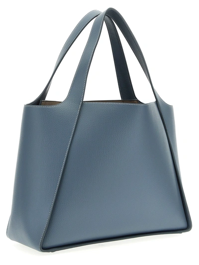 Shop Stella Mccartney Logo Shopping Bag Tote Bag Light Blue