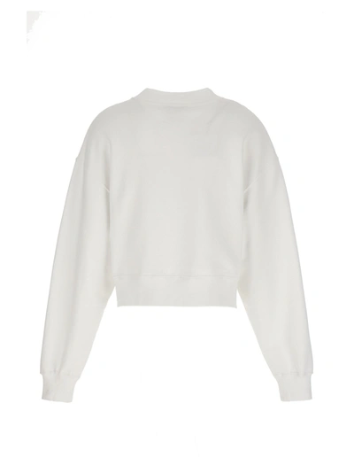 Shop Mo5ch1no Jeans Logo Sweatshirt White