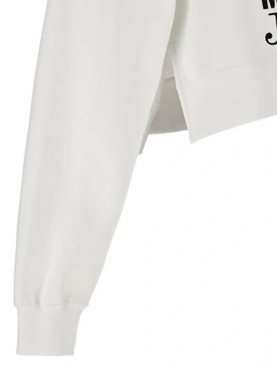 Shop Mo5ch1no Jeans Logo Sweatshirt White