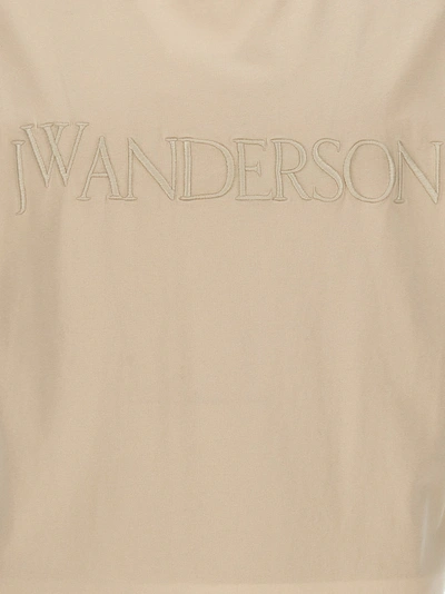 Shop Jw Anderson Logo T-shirt Beige