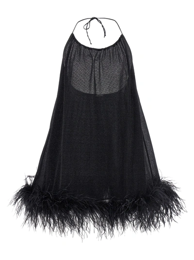 Shop Oseree Lumiere Plumage Dresses Black