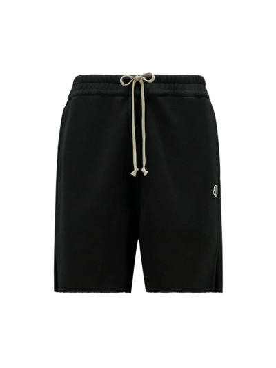 Shop Rick Owens Men's  X Moncler Cotton Boxer Shorts In Black