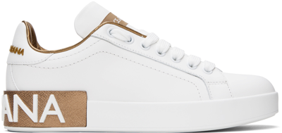 Dolce & Gabbana Prada Two-tone Leather Downtown Sneakers In White