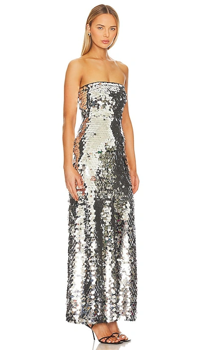 House Of Harlow 1960 X Revolve Valentina Gown In Silver