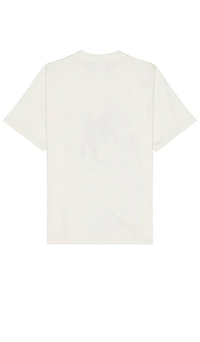 Shop Nudie Jeans Koffe Free Repairs T-shirt In Off White