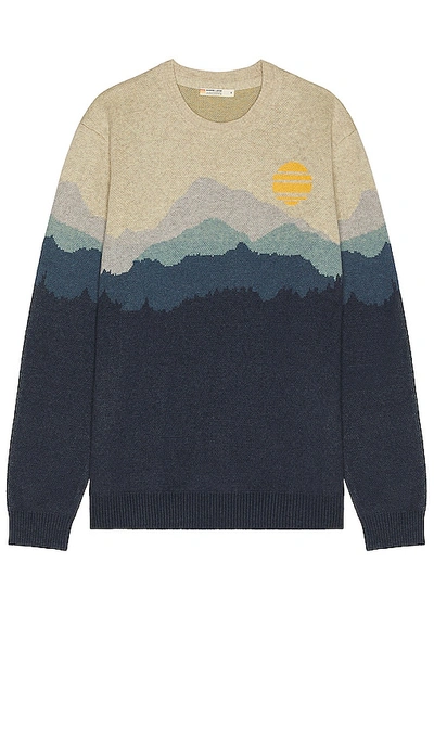 Shop Marine Layer Archive Scenic Sweater In Oatmeal Blue Mountain
