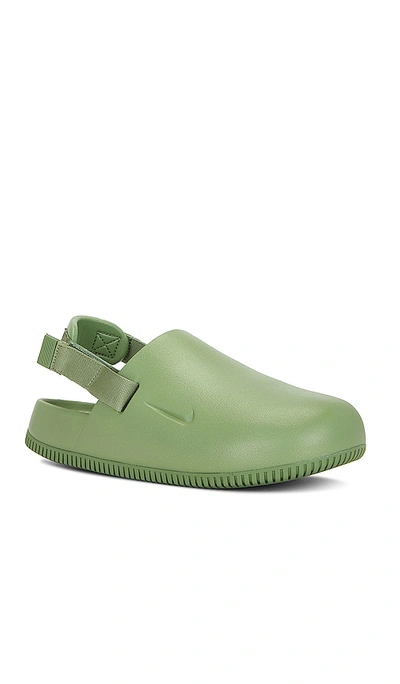 Shop Nike Calm Sandal In Oil Green