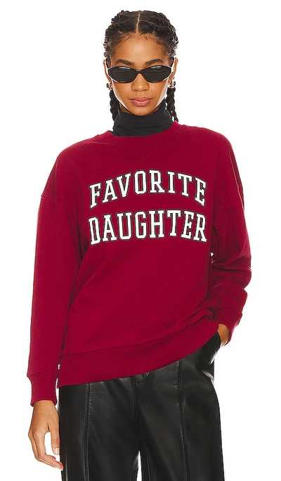 Shop Favorite Daughter Collegiate Sweatshirt In Collegiate Red