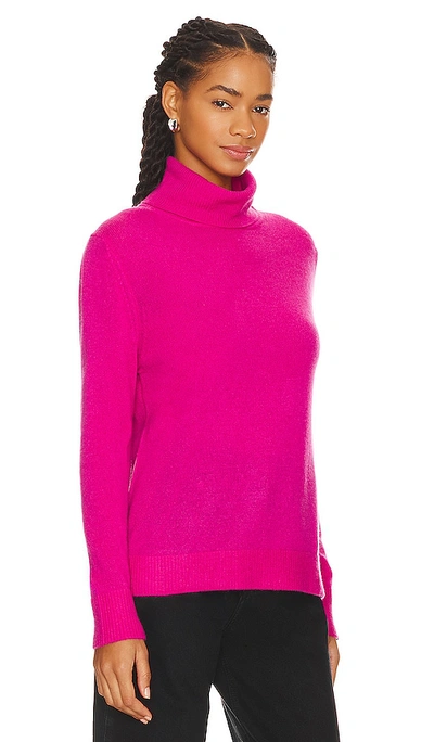Shop One Grey Day Sloane Cashmere Turtleneck In Bright Rose