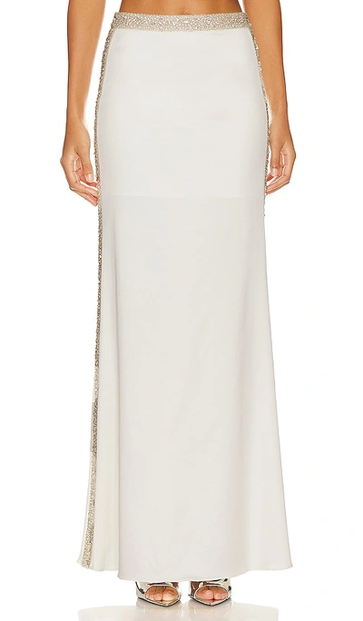 Shop Alice And Olivia Marilynn Maxi Skirt In Off White