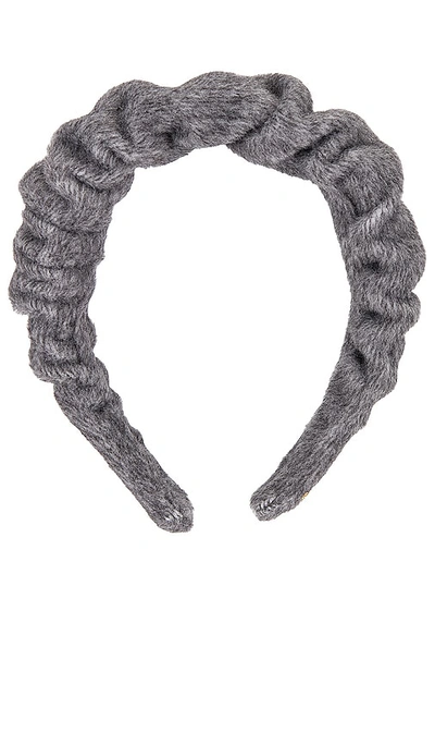Shop Lele Sadoughi Wool Felt Kelly Headband In Earl Grey