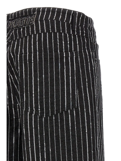 Shop Rotate Birger Christensen Sequin Pinstripe Jeans Black