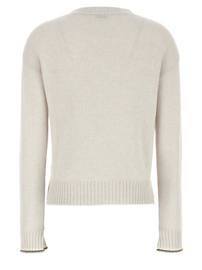 Shop Brunello Cucinelli V-neck Sweater Sweater, Cardigans White