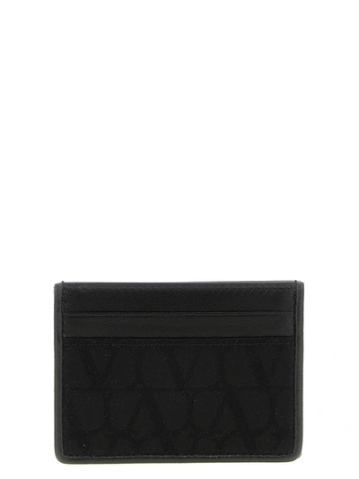 Shop Valentino Vlogo Wallets, Card Holders Black