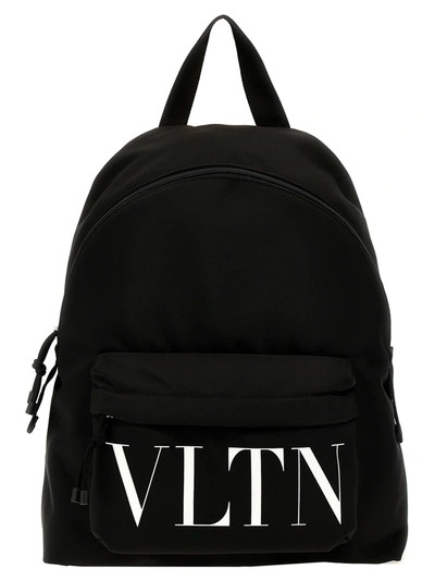 Shop Valentino Vltn Backpacks White/black