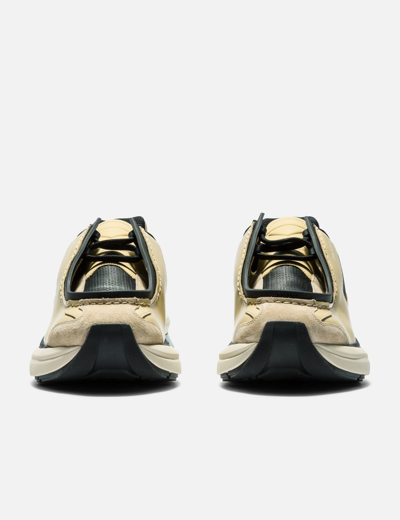 Shop Prada System Brushed Leather Sneakers In Yellow