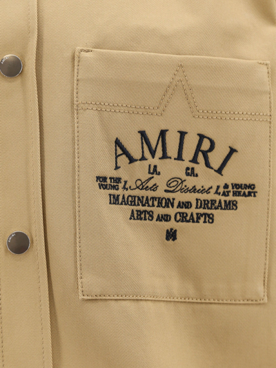 Shop Amiri Man Shirt Man Beige Shirts In Cream