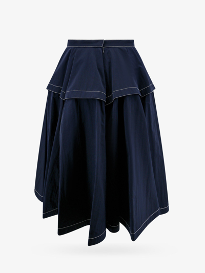 Shop Bottega Veneta Woman Skirt Woman Blue Skirts
