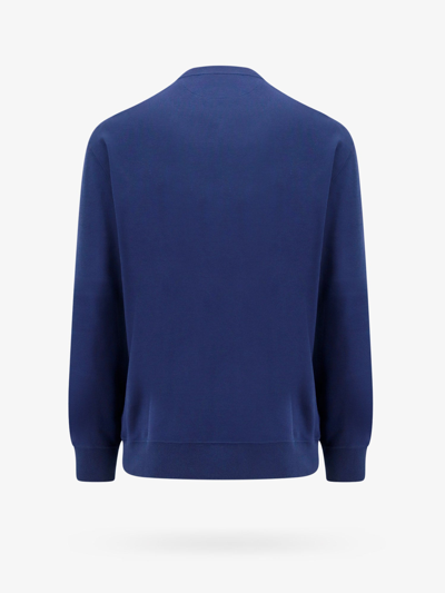 Shop Brunello Cucinelli Man Sweatshirt Man Blue Sweatshirts