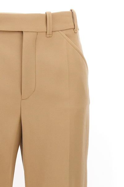 Shop Chloé Women Flared Pants In Cream