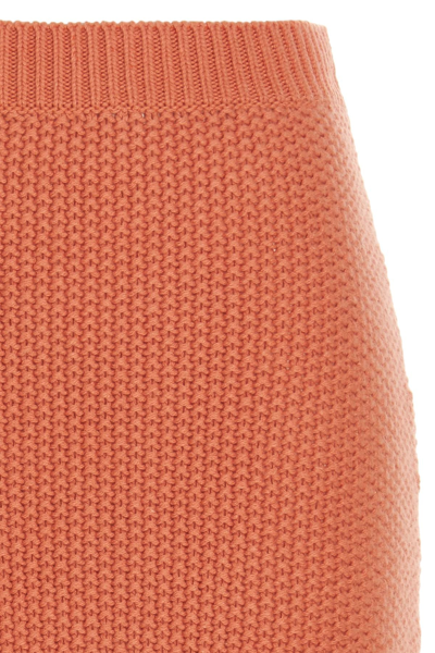 Shop Chloé Women Knit Long Skirt In Orange