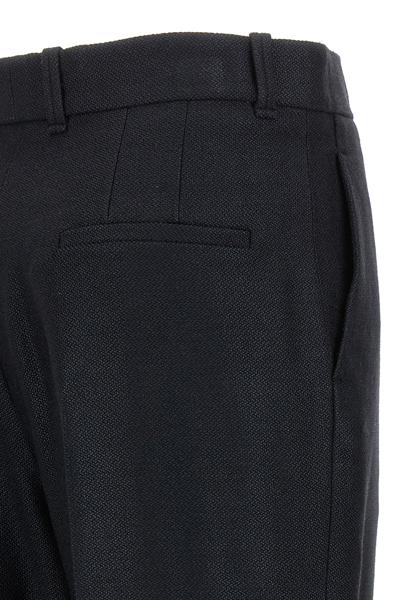 Chloé Black Pants With High Waist And Wide Leg In Viscose Blend Stretch Woman In Black
