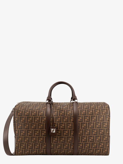 Shop Fendi Man Duffle Bag Man Brown Travel Bags