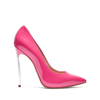 Shop Casadei Blade Pump Patent Leather - Woman Pumps And Slingback Fuchsia 37.5