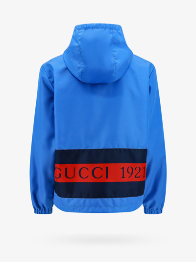 Shop Gucci Man Jacket Man Blue Jackets