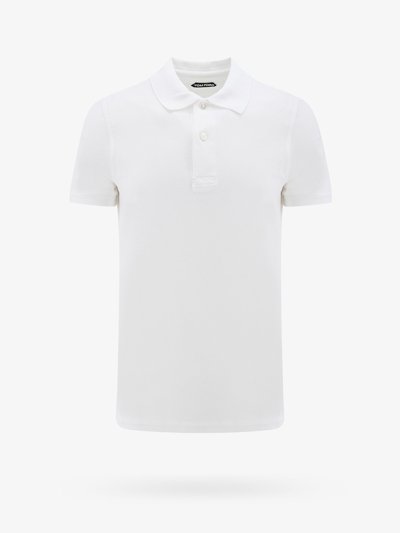 Shop Tom Ford Man Polo Shirt Man White Polo Shirts