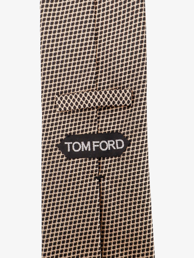 Shop Tom Ford Man Tie Man Beige Bowties E Ties In Cream