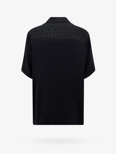 Shop Valentino Man Shirt Man Black Shirts