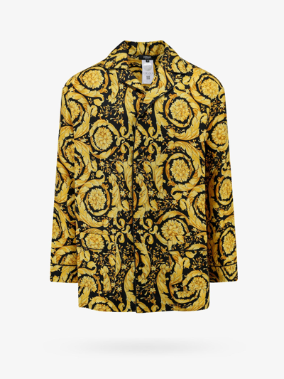 Shop Versace Man Shirt Man Gold Shirts