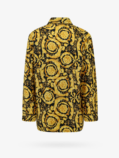 Shop Versace Man Shirt Man Gold Shirts