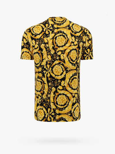Shop Versace Man T-shirt Man Gold T-shirts