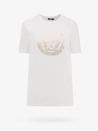Shop Versace Woman T-shirt Woman White T-shirts