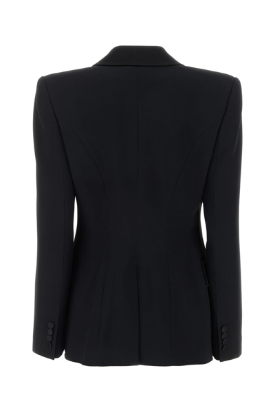 Alexander Mcqueen Giacca In Twill Nero Donna