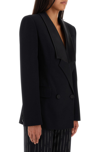 Alexander Mcqueen Giacca In Twill Nero Donna