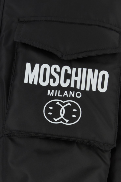 Moschino Nylon Jacket With Adjustable Waist And Hood