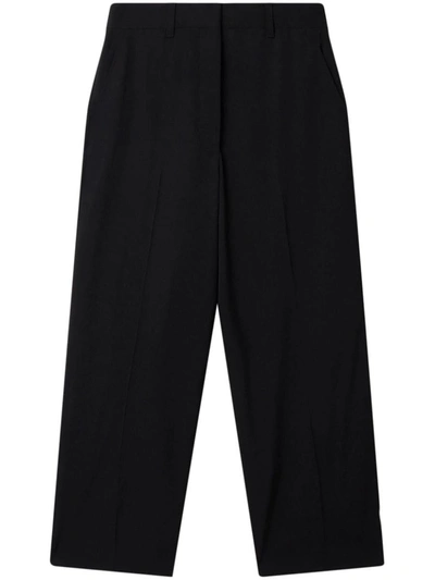 Shop Stella Mccartney Wide-leg Wool Trousers In Black