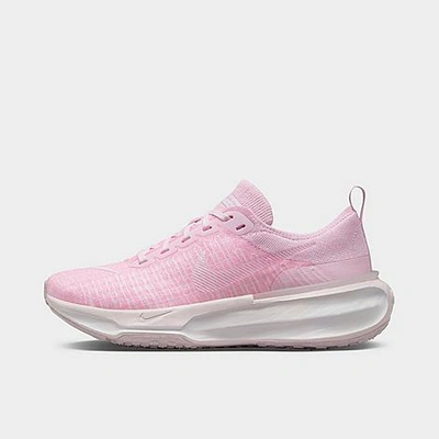 Shop Nike Women's Air Zoomx Invincible Run 3 Flyknit Running Shoes In Pink Foam/white/pearl Pink/pink Glow