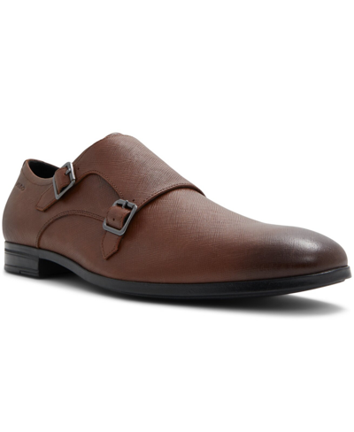 Shop Aldo Men's Benedetto Monk Strap Shoes- Wide Width In Cognac