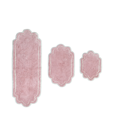 Shop Home Weavers Allure Bathroom 3-pc. Bath Rug Set In Pink