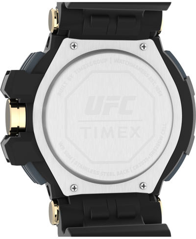 Timex Ufc Men's Combat Analog-digital Black Resin Watch, 53mm In Black