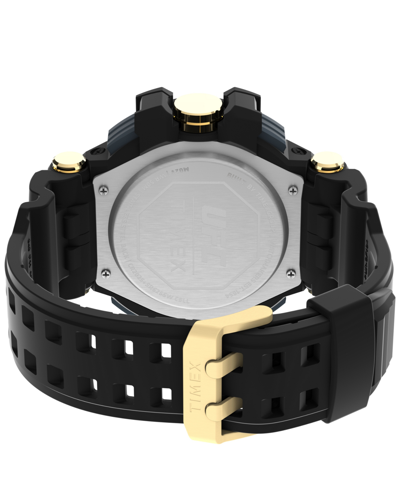 Timex Ufc Men's Combat Analog-digital Black Resin Watch, 53mm In Black