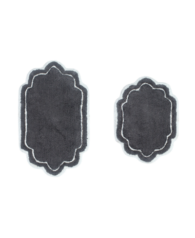 Home Weavers Allure Bathroom 2-pc. Bath Rug Set In Dark Gray