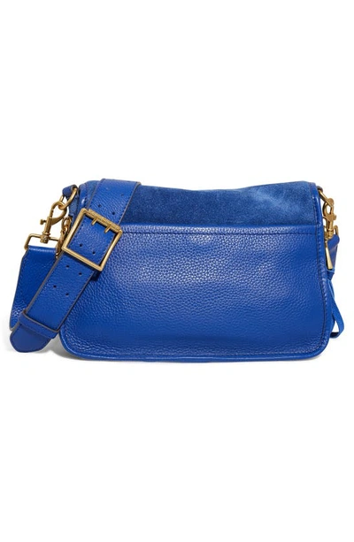 Shop Aimee Kestenberg Great Escape Suede Crossbody Bag In Galactic Blue