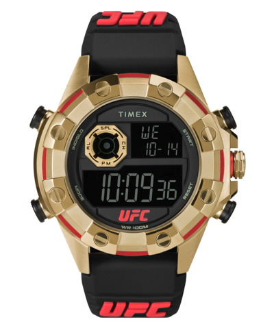 Shop Timex Ufc Men's Kick Digital Black Polyurethane Watch, 49mm