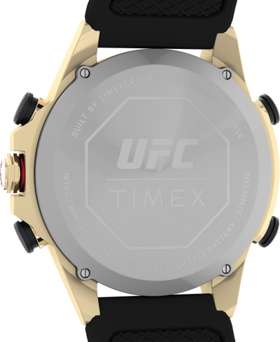 Timex Ufc Men's Kick Digital Black Polyurethane Watch, 49mm In Black