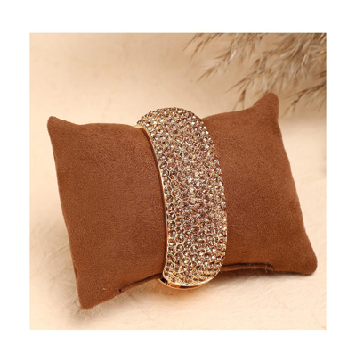 Sohi Women's Gold Embellished Statement Bracelet In Gold